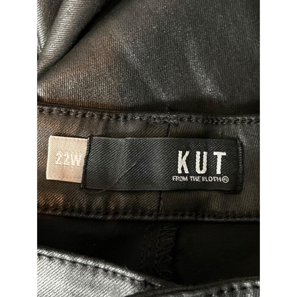 Kut the Kloth Ana High Rise FAB AB Flare black coated size 22W - Picture 5 of 5